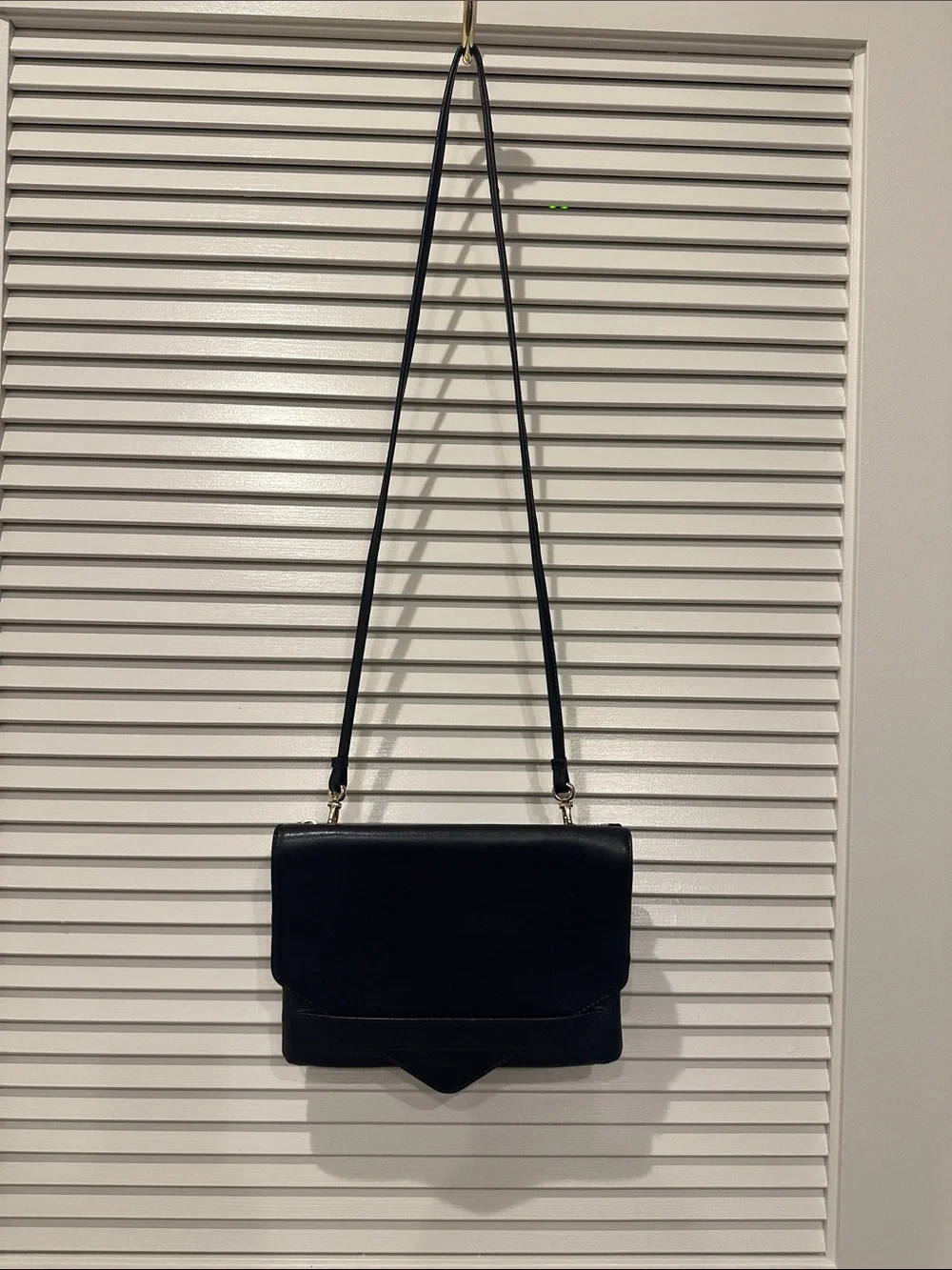 Banana Republic Black Leather Crossbody Shoulder Bag